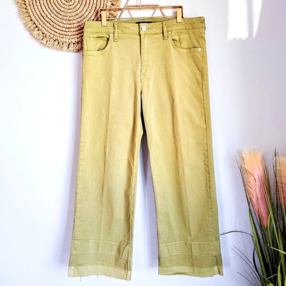Anthropologie, Hudson Limelight Rosie High Rise Wide Leg Ankle Jeans, Size 32 - Picture 2 of 11